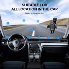 Soporte de teléfono para coche de 360° para parabrisas, compatible con teléfonos móviles y smartphones universales, incluido el compatible con iPhone