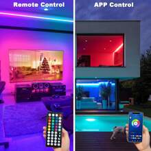 أضواء LED بأطوال 1 متر/ 2 متر/ 3 متر/ 5 متر/ 10 متر/ 15 متر/ 20 متر أضواء غرفة النوم بجهاز تحكم عن بعد 44 مفتاح، أضواء حبل ذكية متغيرة الألوان RGB متزامنة مع الموسيقى، ديكور غرفة النوم والمعيشة وحفلات عيد الميلاد