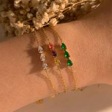 1 pièce Bracelet minimaliste de style Ins en acier inoxydable de haute qualité pour femmes, plaqué or 18 carats, convient pour les sorties, les fêtes et le travail
