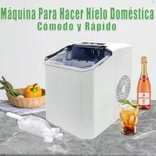 Maquina Para Hacer Hielos Apariencia Sencilla en Blanco, Fácil de Operar, Producción Rápida de Hielo, Adecuada para las Necesidades Diarias de Bebidas en el Hogar - Blanco - Ver 6