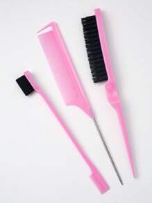 1/3/5/6 stuks haarstylingkamset met topsy tail-tool, plaagborstel, rattenkam voor vrouwen haarstyling voor vrouwen, controle op pluizig haar en randkammen