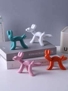 1pc Resin Balloon Dog Statue - Modern Nordic Style, Luxury Design, Suitable For Living Room, TV Cabinet And Coffee Table Decor, Blue, White, Pink, Orange Colors Available