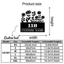 1 pieza Placa de dirección de metal personalizable con silueta de árbol - Arte de pared personalizado para la entrada del hogar, jardín al aire libre y decoración de fiestas - Artesanía decorativa de silueta de hierro - No se necesita electricidad