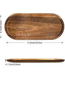 1/2pcs Acorn Style Wooden Tray, Oval/Rectangular Wooden Tray, Wooden Trays For Beauty Display, Perfume, Bathroom, Utensils, Cakes, Kitchen, Display Stands, Food Trays, Cupcake Trays, Decor For Halloween, Easter, Valentine's Day, Christmas, Dining Table, For Cakes, Breads, Perfumes, Jewelry, Bathroom Products, Boho Vibes Travel Storage Organizer Back To School - 彩色 - 查看 11
