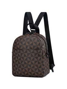 [Two Kinds Of Back Method, Can Be Oblique Back, Can Be Shoulders] Highly Attractive Level Level Leather Texture Backpack New Casual Retro Backpack National Style Simple [Zipper Direction Is Free] Suitable For Teen Summer Casual Outdoor Athletic Or Vacation Travel Or Graduation Gifts Or Birthday Dress Accessories