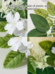 1 件 9.1 英寸人造迷你花环，带绿叶，波西米亚花环支架烛台，多用途，适用于婚礼、情人节、母亲节、春季装饰、家居桌面中心装饰