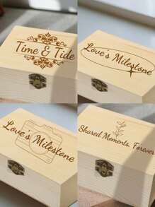 Customized Wooden Storage Box With Lock, Rectangular Storage Box, Customized Solid Wood Rectangular Dustproof Jewelry Box, Square Wooden Gift Box Back To School