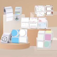 Marklife White And Colorful Thermal Sensitive Label Paper, Round And Square Laser Labels. Suitable For Models Such As M110/M120/P50 Etc. Self-Adhesive Thermal Sensitive Labels, Multipurpose For Names, Food, Clothing, Office, Home - Multicolor - View 3