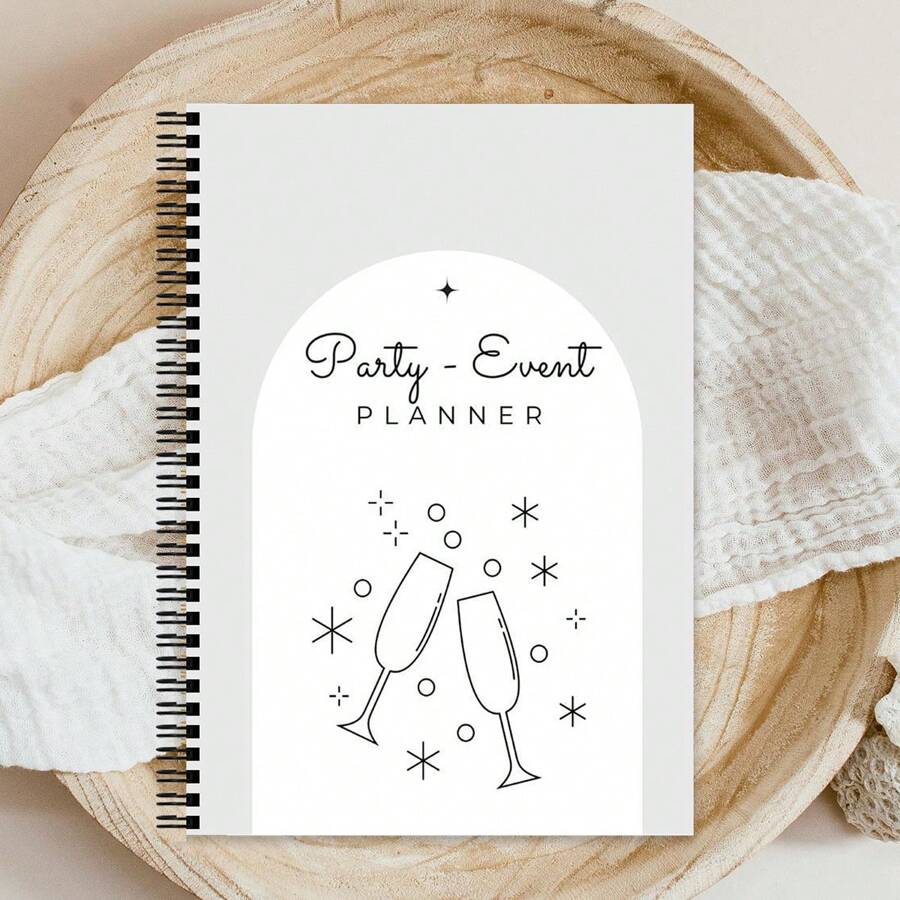 派对策划笔记本 - 策划信息、餐饮、装饰、娱乐节目和派对预算记录