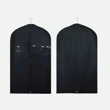 1pc Garment Bag With Transparent Window, Suitable For Hanging In Bedroom, Closet Or Home Storage Cabinet - Includes Suit Jacket, Dress And Coat Bags With Windows