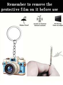 1x camera-stijl 2D acryl hanger kan worden gebruikt als multifunctionele sleutelhanger, auto-interieur bedel, decoratieve cadeau-accessoires, doe-het-zelf rugzak hanger, waardoor het een perfect cadeau is voor speciale mensen.