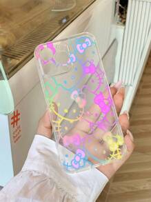 Sanrio Official Sanrio Hello Kitty Cartoon Phone Case Compatible With IPhone 16/15/14/13/12/11/XS/XR/X Plus Pro Max Mini, TPU Soft Cover, Cute Minimalist Creative Full Protective