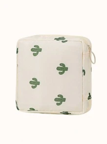 1 Peça Bolsa de Armazenamento de Absorventes Higiênicos, Necessaire Portátil de Grande Capacidade, Estilo Minimalista, Tecido Impermeável para Armazenar Absorventes Higiênicos, Protetores Diários e Tampões, Vibes Boho