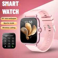New Hot 1.83-Inch Full Touchscreen Smartwatch For Men And Women, With Wireless Call Answering/Dialing, Pedometer, Calorie Tracking, Multiple Sports Modes, Notification Alerts, Remote Camera Control, Music Playback Control, And Fitness Tracking Functions, Compatible With Android And IOS Smartphones