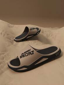 男女通用防滑室内外拖鞋，舒适时尚的人字拖，适合休闲、运动、沙滩、浴室、家居、淋浴鞋 - 黑與白 - 查看 4