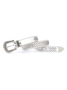 Riem met strass steentjes, western cowboy punk stijl, geschikt voor tieners, casual outdoor sport of vakantie, reizen, afstudeercadeaus, verjaardagskleding accessoires, dagelijkse kleding