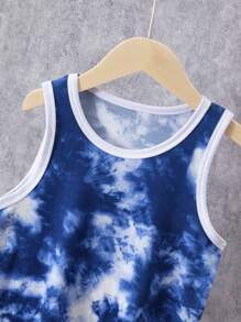 2pcs/Set Kids Boys Sleeveless Top And Shorts Set, Lightweight Casual Outdoor Sports Running Outfit, Suitable For 4-12 Years