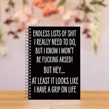 1 PC Spiral Journal Notebook, Making Lists Notebook, Funny To-Do List Design, Funny Adult Notebook Journal, Office Notebook 50 Sheets, 5.5x8.3 Inches,Christmas Gift