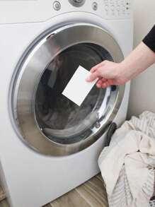 50/100 片洗衣吸色纸、纸质洗衣液、防染色衣物片、防混合吸色洗涤配件旅行洗衣液、洗衣皂、无液洗衣片、适用于大学、露营、自助洗衣店、HE 机器、手洗、日常白色便携式家庭清洁用品 - 彩色 - 查看 6