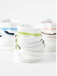 1/5 Pairs Basketball Mid-Calf Sports Socks For Men, High-Top Athletic Crew Socks