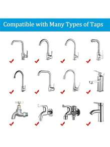 1pc Faucet Water Filter, Twist-On Faucet Mount Water Purifier, Filters Chlorine, Fluoride, Heavy Metals & Hard Water For Kitchen, Bathroom