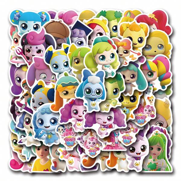 50 piezas Pegatinas lindas y maravillosas de vinilo con diseños de dibujos animados para diarios, portátiles, equipaje, parachoques, teléfonos celulares, scrapbooks, scooters, cascos, pegatinas y calcomanías de coches, las pegatinas pueden agregar mucha diversión a tu vida