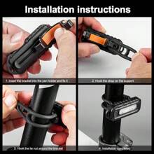 NetHong 2x LED Red Blue Shoulder Police Light Clip Flashing Warning Flashlight - 1 Set-a - View 7