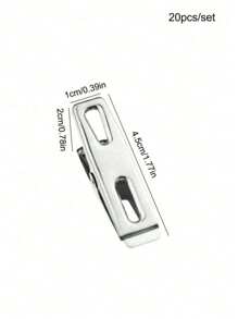 20pcs/Set Stainless Steel, Multi Functional, Strong Clamping Force,Multifuction, Load Resistant, Multi Piece Set Clothespin, Clothes Peg For Laundry Room, Wardrobe, Room, Bathroom, Photo Wall, Student Dorm, Home Dress Pants Shoes Jeans Boots Skirt,Beachwear,Spring,Minimalist,Summer Tops, For Mother's Day, Gift For My Mother