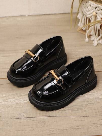 1 Çift Moda Sevimli Fiyonk Sahte İnci Metal Kanca Halka Kaymaz Rahat Çok Yönlü Kız Ayakkabıları, Kalp Şekli, İlkbahar ve Sonbahar Açık Hava, Günlük, Parti ve Okul Giyimleri İçin Uygun Mary Janes