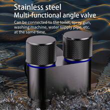 Stainless Steel Deluxe Two-Way Water Outlet Toilet Companion, Dual Control Powerful Flush Valve, Designed For Narrow Bathroom Space - Multicolor - View 4