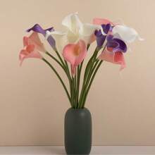 1 pièce de fleurs artificielles, faux lys de Calla, décoration florale pour la maison, décoration de mariage. Signification : pureté, noblesse, amour, espoir, résilience, humilité