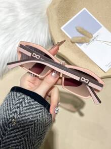 1 pieza Gafas de moda multifuncionales con montura de policarbonato en estilo clásico, casual y retro, adecuadas para exterior, trayectos, todas las estaciones, conducción, pesca, deportes, fotografía callejera y pasarela, unisex