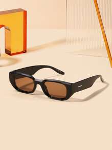 1 件女士亚克力小框矩形宽框时尚黑色眼镜，适合节日出游和节日礼物，女士时尚眼镜，女士太阳镜，秋冬服装，海滩配饰，复古 Y2k 基本款，夏季商务休闲礼物，海滩度假、户外、旅行，适合返校的学院风 - 彩色 - 查看 4