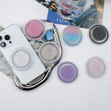 1个闪亮磁性透明气垫手机支架，粘胶式，兼容 16/15/14手机配件，发光慵懒支架 - 彩色 - 查看 1