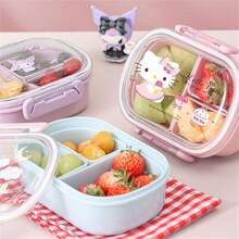 Sanrio 1 Pezzo Set Contenitore Pranzo Rosa Hello Kitty & Friends - A prova di perdite, Rettangolare, Contenitore Pranzo in Plastica con Scomparti, Lavabile a Mano per Lavoro, Scuola e Viaggio, Scatola Porta Pranzo | Contenitore Pranzo a Tema Personaggio | Facile da Pulire, Sanrio, Ritorno a Scuola