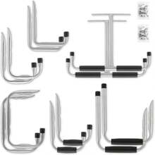 Navaris Garage Ceiling Hooks (Set Of 12) - Heavy Duty Storage Hook Hangers Variety Pack For Hanging Bike, Ladder, Equipment - Overhead Ceiling Mount No Need For Power Connection