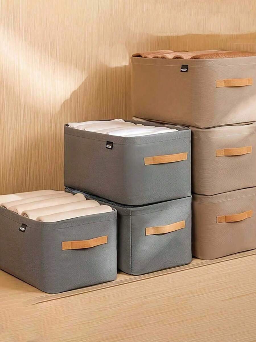 Simple Clothes Storage Bags, Foldable Dust-Proof Closet Organizer Basket For Home Closet Dormitory School Organizers, Teacher Organizers, Drawer Wardrobe Organizers, Closet Storage Quilted Bags, Under Bed Organizers Bedroom Clothes Storage Organizer Closet Organization And Storage - Multicolor - View 1