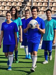 1 双男女通用运动毛巾底防滑袜，足球袜，小腿长度