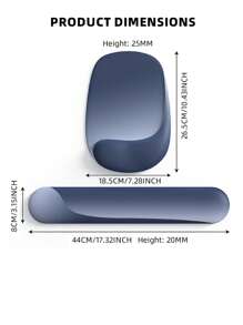 Hook-Shaped Silicone Wrist Mouse Pad Gradient Simple Thickening Ergonomic Mouse Pad With Wrist Rest Computer Mouse Pad To Relieve Pain Keyboard Wrist Rest With Coasters, Non-Slip PU Base, Mouse Pad With Wrist Support, Suitable For Laptop Keyboard Office