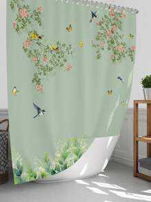 1 szt./4 szt. Kwiatowy wzór roślinny i liściasty wielofunkcyjny zestaw dekoracji łazienkowych, zawiera wodoodporną zasłonę prysznicową z 12 haczykami, matę antypoślizgową, matę podłogową w kształcie litery U, okrągłą pokrywę deski sedesowej, odpowiednią do całej łazienki Kwiaty na Dzień Matki, spersonalizowane prezenty dla mamy, prezenty na ostatnią chwilę, pomysły na Dzień Matki, prezenty na Dzień Matki, ręcznie robione kartki dla mamy, najlepsze prezenty na Dzień Matki poniżej 50 USD