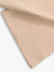 2pcs/Set Elegant Casual Print Round Neck Short Sleeve Shorts Set - Khaki - View 4