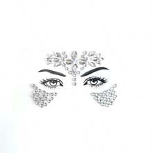 1pc Diamond Face Stickers, Crystal Embellishment For Face, Performance, Party Makeup, Masquerade Ball Decoration, No Adhesive, Decoration Props For Party Photos