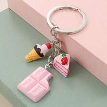 1 Pc Sparkling Cherry Hanging Decor, Cherry Keychain Pendant For Wallet, Bag, Backpack Accessory