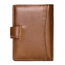 Genuine Full Grain Leather Men's Wallet, Convenient Open-Close Design, Practical And Lightweight Storage, Suitable For Teens, Casual, Outdoor, Athletic, Travel, Vacation, Graduation Gifts, Birthday Dress Accessories - Multicolor - View 2