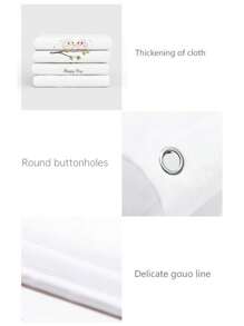 1/4pcs Mother's Day Floral, Heart, Letter Print Waterproof Bathroom Curtain Set With 12 Hooks, Includes Shower Curtain, Toilet Mat, U-Shaped Mat, Modern Bathroom Decor, Washable Polyester, Suitable For Hotel, Apartment, Home