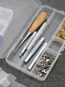 1pc Multifunctional Small Item Compartment Storage Box, Waterproof And Detachable, Suitable For Storing Jewelry, Nail Art Accessories, Screws And Tools