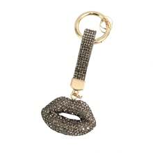 1pc Creative Rhinestone Lip Key Chain, Luxury Niche Design Car Key Decor Pendant, Bag Decoration Keychain