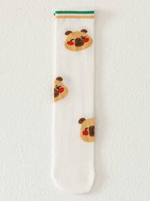 1 Pair Kids Solid Color Cartoon & Playful Knitted Mesh Ankle Socks - Multicolor - View 16