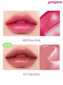 Peripera K-Beauty Water Bare Tint 鏡面水感唇釉，玻璃感豐唇唇蜜，自然保濕、輕盈、提亮光澤、持久舒適、不黏膩、口罩友善、不留白膜 - #08 Pure Pink - 查看 9