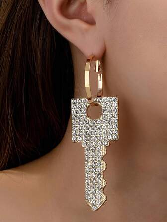 1 对时尚独特个性化女士耳环，百搭耳钉，适合派对和节日佩戴